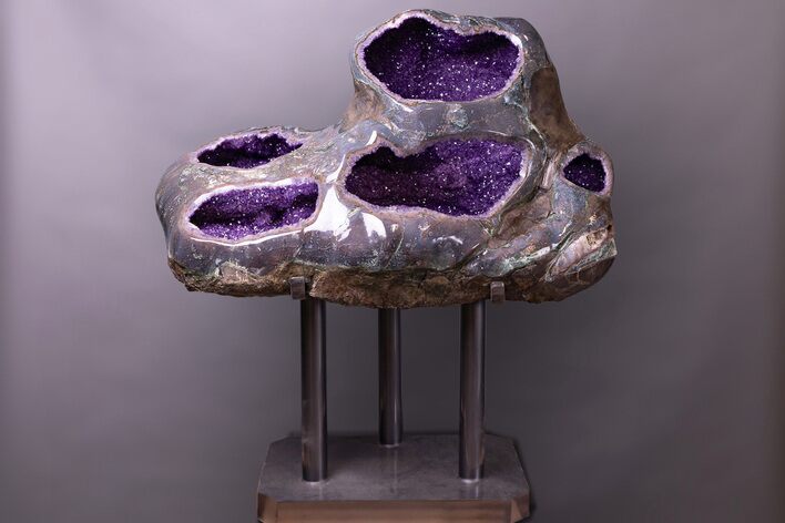 Wide, Massive Multi-Window Amethyst Geode - Museum Quality #232885